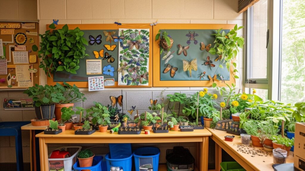 A classroom filled with lush plants and greenery on the walls, enhancing the atmosphere for students and educators alike.

 BEST Teacher Training Institute in Mumbai Borivali